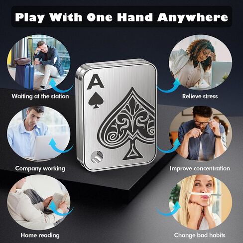 تملق ألعاب البالغين البالغين EDC تمايل شريط البالغين ألعاب البوكر البوكر البوكر بطاقة Magnetic Magnetic Fidget Toys Toys Toys للبالغين يملأون القلق والتوتر ADHD ألعاب -البوكر الأسود in Kuwait