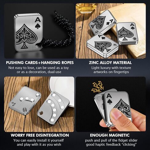 تملق ألعاب البالغين البالغين EDC تمايل شريط البالغين ألعاب البوكر البوكر البوكر بطاقة Magnetic Magnetic Fidget Toys Toys Toys للبالغين يملأون القلق والتوتر ADHD ألعاب -البوكر الأسود in Kuwait
