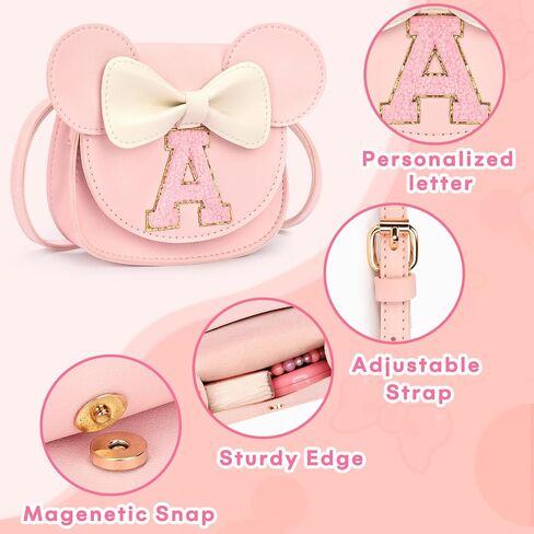 mibasies Toddler Purse for Girls - Little Kids' Gifts: Mini Mouse Ears Bow Purse (Pink) in Kuwait