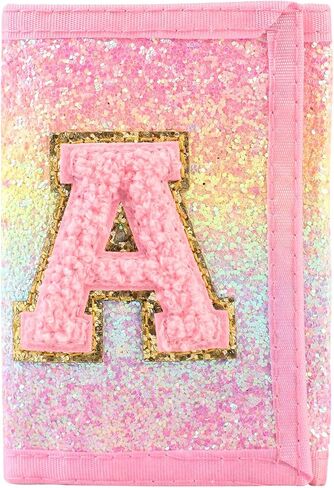 Leyeve Kids Wallets for Girls Teen,Cheap RFID Trifold wallet for 4-6-8-10-12-14-16Ages, Play Toddler Wallet for kids with Initials Zipper Coin Pocket,TriFold Childrens Wallet Novelty Birthday Gift-A in Kuwait