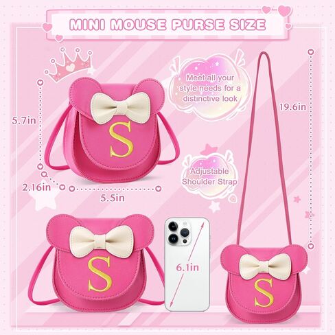 izuzta Toddler Purse Kids Wallets for Girls 1 2 3 4 5 6 7 8 9 Year Old Birthday Gift Cute Mini Mouse Purse Crossbody Purse in Saudi Arabia