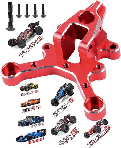 Front Center Brace Mount Upgrade Part for 1/8 Arrma Kraton 6S BLX,Notorious 6S BLX,Outcast 6S BLX,Mojave 6S BLX,Talion 6S BLX,Infraction 6S BLX,Limitless Roller,ARRCat Aluminum Hop-up,#ARA320500,Black in Kuwait