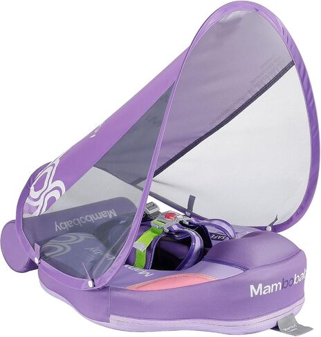 Baby Swimming Float with Removable UPF 50+ Canopy，Football Floating Swim Trainer, Suitable for Indoor and Outdoor use for Babies Aged 3-24 Months. in Saudi Arabia