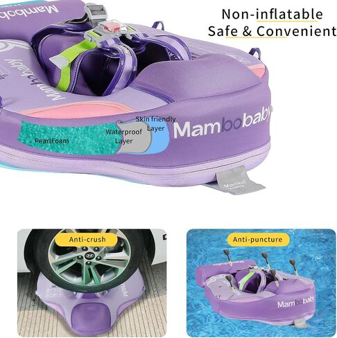 Baby Swimming Float with Removable UPF 50+ Canopy，Football Floating Swim Trainer, Suitable for Indoor and Outdoor use for Babies Aged 3-24 Months. in Saudi Arabia