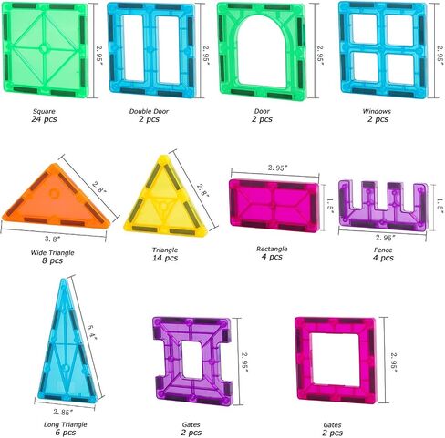 Large Magnetic Tiles 12PCS Square Magnetic Tiles Expansion Pack in Saudi Arabia