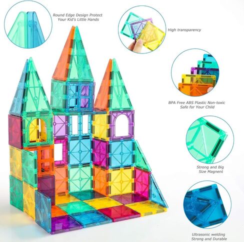 Large Magnetic Tiles 12PCS Square Magnetic Tiles Expansion Pack in Saudi Arabia