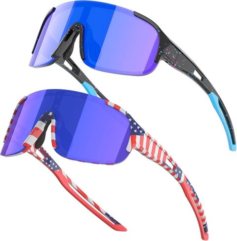 IKTOD 2Pack Youth Baseball Kids Sunglasses for 4-16 Boys Girls Softball Cycling Glasses UV400 حماية نظارات رياضية in Kuwait