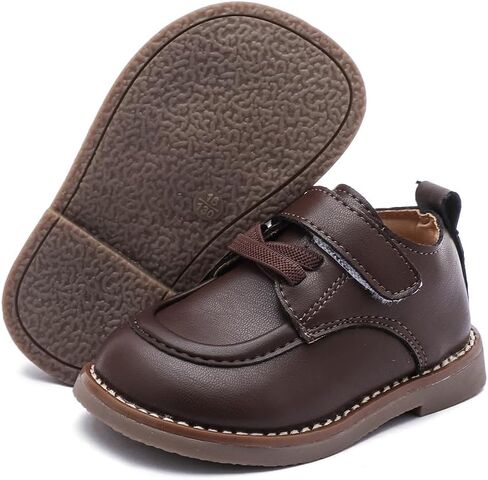 Toddler Boys Girls Dress Shoes Genuine Leather Loafers Shoes Wedding Church Dress Shoes Loafer Flats for Baby Little Kids in Saudi Arabia