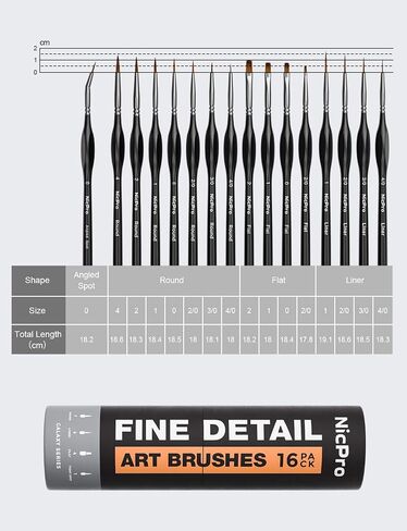 Miniature Paint Brushes Drybrush - 21PCS Model Paint Brush Set for Acrylic, Watercolor Detail Paint Brush Dry Brush for Warhammer 40k, Miniature Model, Citadel, Paint by Number- with Container in Saudi Arabia