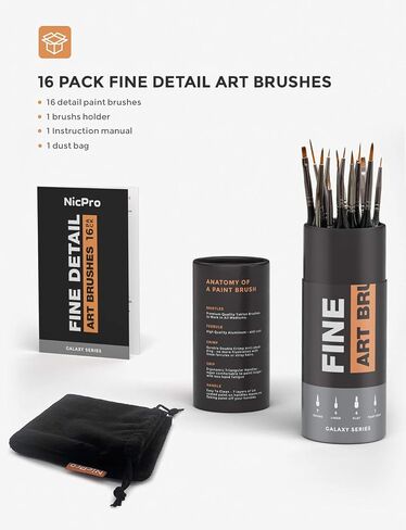 Miniature Paint Brushes Drybrush - 21PCS Model Paint Brush Set for Acrylic, Watercolor Detail Paint Brush Dry Brush for Warhammer 40k, Miniature Model, Citadel, Paint by Number- with Container in Saudi Arabia