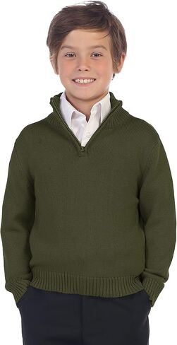 Gioberti Boy's Knitted Half Zip 100% Cotton Sweater in Saudi Arabia