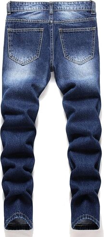 Boys' Skinny Fit Stretch Denim Jeans 5-Pocket Style Washed Fashion Basic Denim Jeans Pants in Saudi Arabia