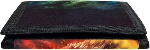 GLUDEAR Girl Boy Cool Wolf Wallet Trifold Kids Wallet Coin Pocket Card Holders Wallet Money Organizer,Rainbow Smoke Wolf Galaxy in Kuwait