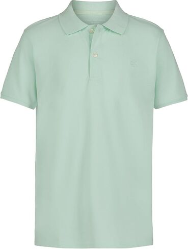 Calvin Klein Boys' Short Sleeve Micro Pique Solid Polo, Button Closure, Soft & Comfortable in Saudi Arabia