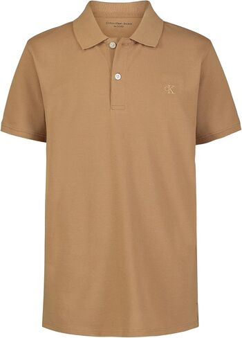 Calvin Klein Boys' Short Sleeve Micro Pique Solid Polo, Button Closure, Soft & Comfortable in Saudi Arabia