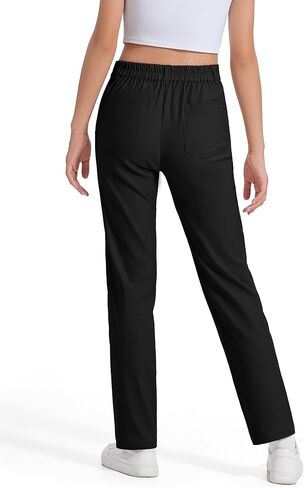 Girls Uniform Pants Kids Dress Pants High Stretchy with Pockets Size 7-14 Years in Kuwait