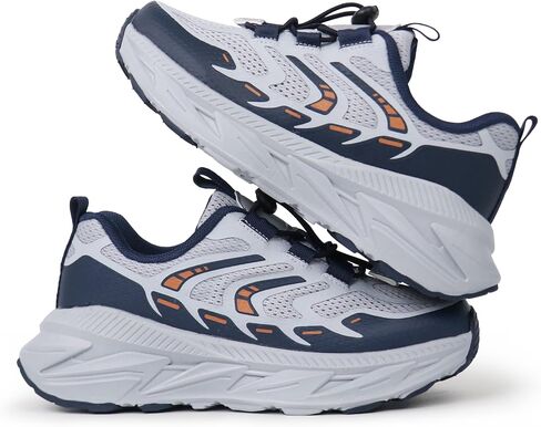 Tobfis Kids Boys Girls Arch Support Bungee Trail Running Tennis المشي لمسافات طويلة الأحذية الرياضية خفيفة الوزن المشي التنفس (طفل صغير/طفل صغير/طفل كبير) in Kuwait