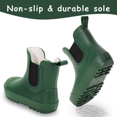 WILLPORT Toddler Rain Boots,Waterproof kids Chelsea Rain Boots for Boys and Girls in Kuwait