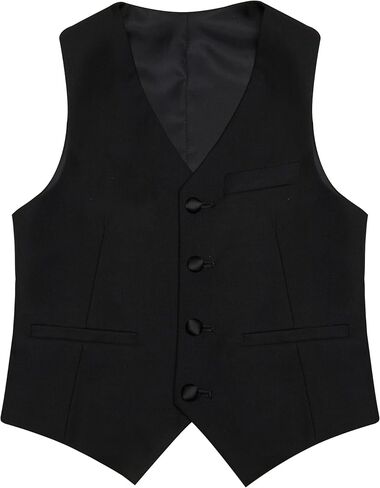 Marvelous World Boys 4-Piece Stylish Formal Tuxedo Suit Set, Suit Jacket, Pants, Vest, and Bow Tie in Kuwait
