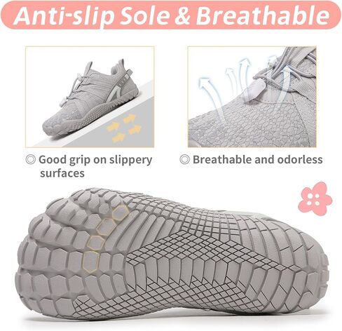Boys Girls Barefoot Shoes Kids Toddler Wide Toe Box Minimalist Zero Drop Water Shoes Footwear Athletic Sneakers for Wrestling Hiking Camping Skateboard Climbing Running Training Sport Light Breathable in Saudi Arabia