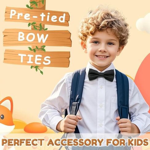 Polka Dot Bow Ties for Boys Kids Toddler Bow Tie Adjustable Pre-tied Bowtie for Party School Wedding Banquet Prom in Kuwait