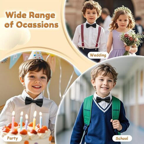 Polka Dot Bow Ties for Boys Kids Toddler Bow Tie Adjustable Pre-tied Bowtie for Party School Wedding Banquet Prom in Kuwait