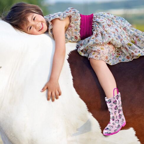 ديزني ميني ماوس فتيات البنات المضاد للماء أحذية المطر مع مقابض سهلة-أحجام طفل صغير وأطفال صغير in Kuwait