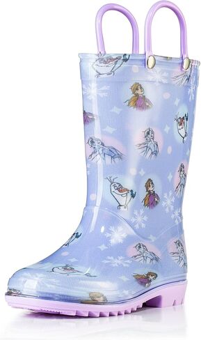 Disney Frozen 2 Girls 'Anna ، Elsa & Olaf PVC Prots Boots مع مقابض سهلة- in Kuwait
