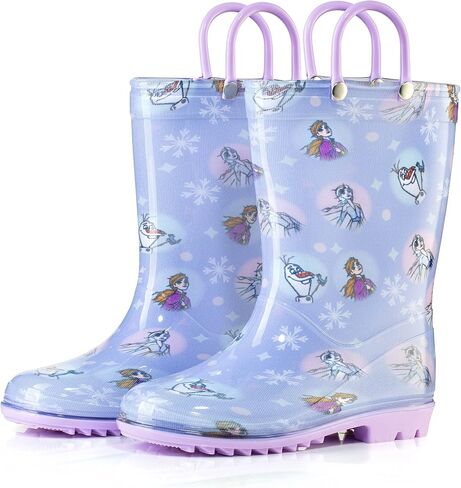 Disney Frozen 2 Girls 'Anna ، Elsa & Olaf PVC Prots Boots مع مقابض سهلة- in Kuwait