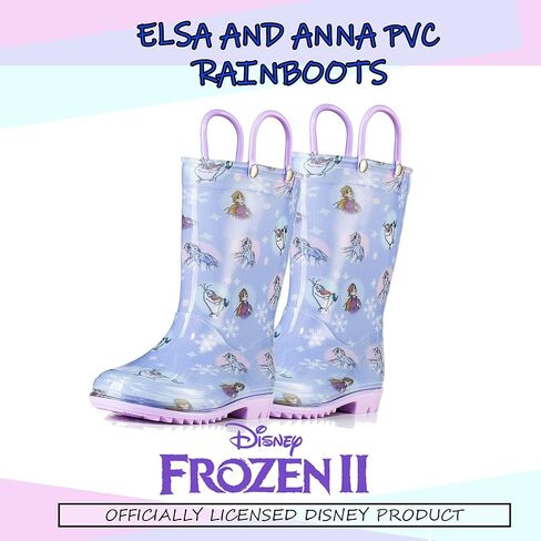 Disney Frozen 2 Girls 'Anna ، Elsa & Olaf PVC Prots Boots مع مقابض سهلة- in Kuwait