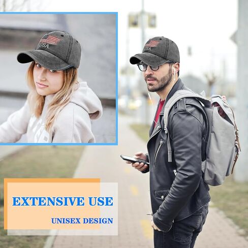 Baseball Cap for Men Women Embroidery New York Vintage Baseball Hat Mens Cotton Denim Trucker Cap New York Hat for Men Women Distressed Adjustable Strapback Dad Hat Sun Hat Unisex Black Ball Cap Gift in Saudi Arabia