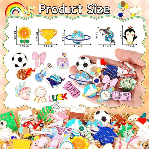 دبابيس بروش مينا لطيفة متنوعة لحقائب الظهر: فونكولور 22/36pcs أزرار جمالية مضحكة هدايا دبوس البصفقة - دبابيس مينا Kawaii مختلطة شارة كبيرة للأكياس ، القبعات ، السترات ، الحلف in Kuwait