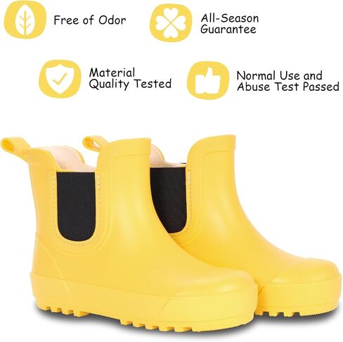 WILLPORT Toddler Rain Boots,Waterproof kids Chelsea Rain Boots for Boys and Girls in Kuwait