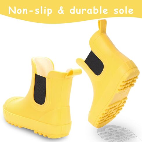 WILLPORT Toddler Rain Boots,Waterproof kids Chelsea Rain Boots for Boys and Girls in Kuwait