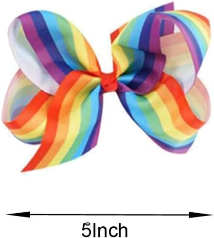 BGFKS Girls Tulle Tulle Rainbow Tutu Skirts ، تنورة فتاة صغيرة مع راجية ، قوس الشعر والجوارب. in Kuwait