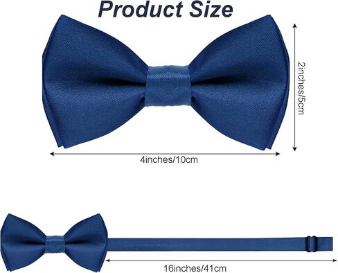 Pre-tied Kids Bow Tie Classic Solid Color Satin Bow Tie Adjustable Neck Bowtie for Kids Wedding Party in Kuwait