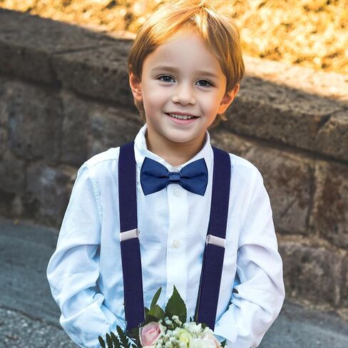 Pre-tied Kids Bow Tie Classic Solid Color Satin Bow Tie Adjustable Neck Bowtie for Kids Wedding Party in Kuwait