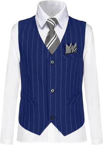 Boy Suits Stripe Tuxedo Suit Set Complete Outfit Formal Wedding Party Wear Ring Bearer Outfit in Saudi Arabia