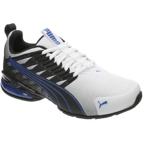 PUMA Voltaic EVO Cross Training Shoes Sneaker, Black-White-Vivid Blue SS25, 4 US Unisex Big Kid