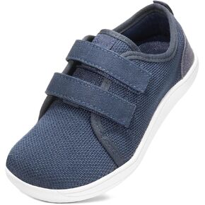 ZVC Wide Toe Box Kids/Toddler Barefoot Shoes Zero Drop Sole Sneakers Finisalist Footwear Little/Big Kids Blue