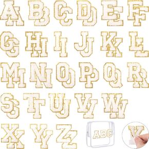 72 PCS مطرزة بقع تشنيل لاصق ذاتي للملابس DIY ، وتشمل 52 A-Z Varsity Patches Patches ، 20 قوس قوس قزح Bowknot خياطة على بقع إصلاح لحقائب الظهر القبعات أحذية