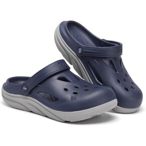 Mens Orthotic Clogs Garden Shoes Recovery Sport Sandals Arch Support Slip-on Mules Outdoor Beach Slippers Recovery Plantar Fasciitis Orthotic Slides