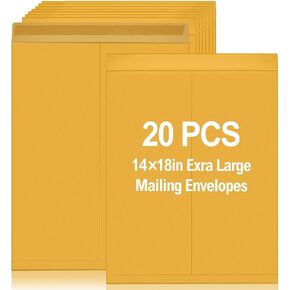100 PCS 14 "× 18" مظاريف بريدية كبيرة مع اللوحات المملوءة ، مظاريف كتالوج أظنفة حرفة جامبو لإرسال المستندات المكتبية للتخزين والتخزين وتنظيمها