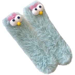 Crazy Funny Fuzzy Silly Socks for Kids Women,Girls Fluffy Slipper Novelty Fun Socks,Boy Men Cute Cozy Soft Animal Socks