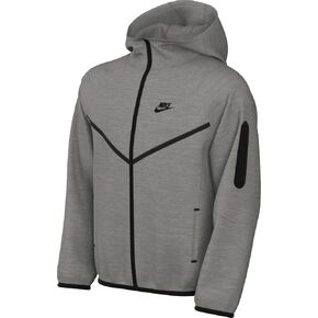 Nike Sportswear Tech Fleece Big Kids' Full-Zip Hoodie (HV5867-063, Dark Grey Heather/Dark Grey Heather/)