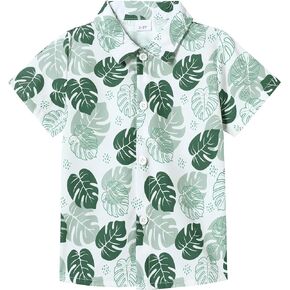 Yallet Boys Hawaiian Shirt Cool Summer Summer Hawaii قمصان غير رسمية قصيرة الأكمام لأسفل Tops Beach Tee Tops 2-10 سنوات
