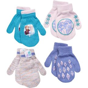 Disney girls Toddler and Little Girls' Frozen Gloves Or Mittens (4 Pack)