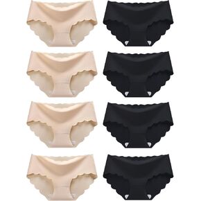 Demifill Teen Girls Seamless Underwear Tagless No Show Panties for Teens Pack of 8 Multipack