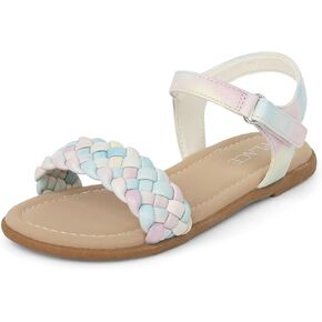 The Children's Place Girls Flat Sandals with Adjustable Ankle Strap
