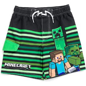 Minecraft UPF 50+ Swim Trunks Little Kid لأحجام الأطفال الكبيرة (6-14-16)
